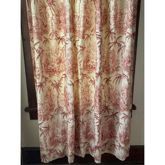 VTG The Four Continents French Toile Drape Curtains Pinch Pleated 82 inches long - Picture 4 of 16